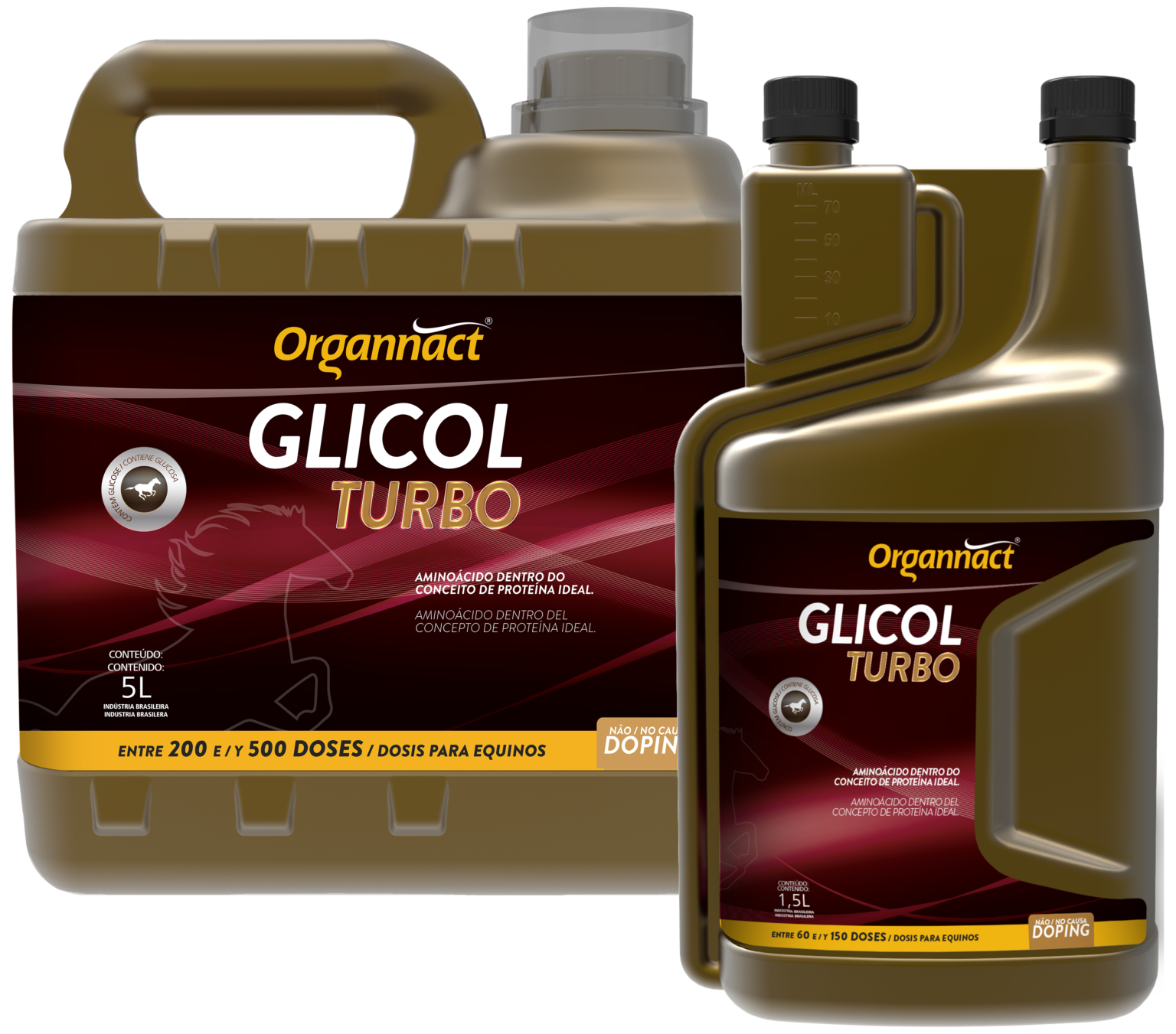 Glicol Turbo Para Equinos Suínos Muares Etc Organnact